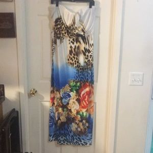 Straight stretch maxi dress